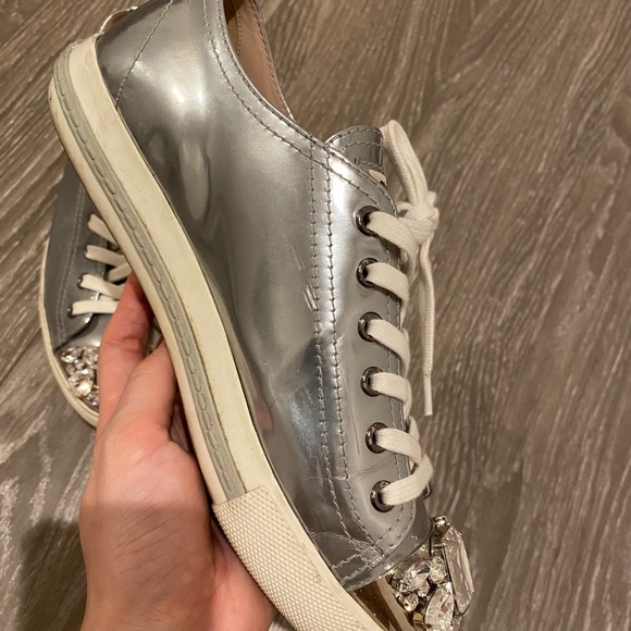 Miu Miu Rhinestone Sneakers - Picture 9 of 14